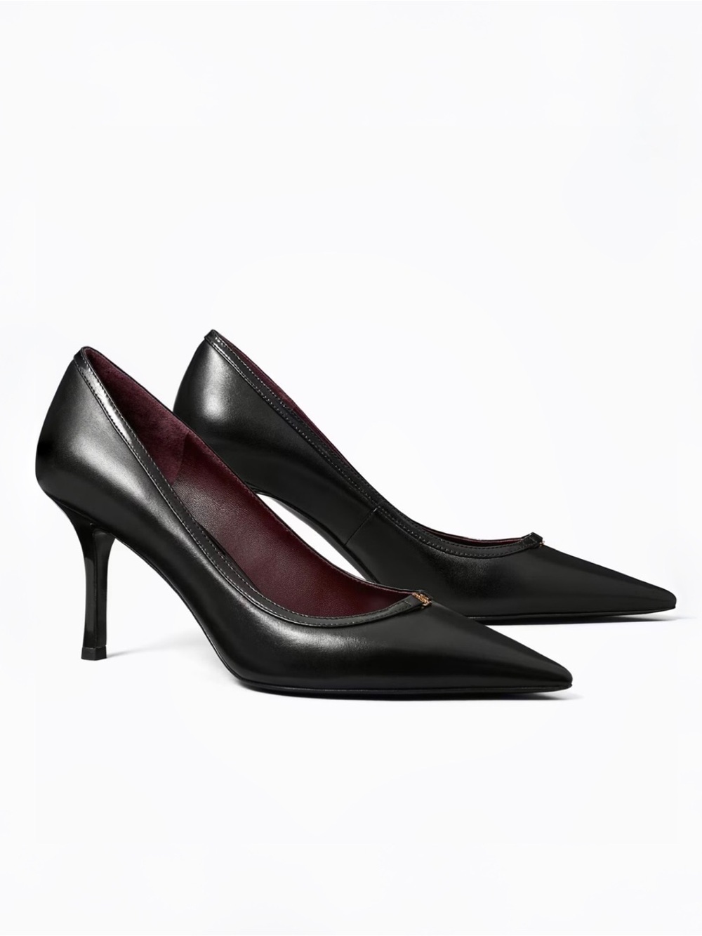 Tory Burch Double T Buckle Pump in Perfect Black Sz 7.5 MSRP $325